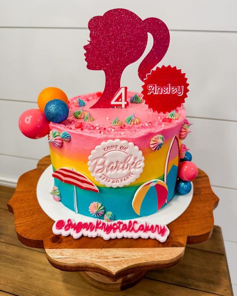 Malibu Barbie! 🏖️ 🛼 Barbie Themed Birthday Cake, Barbie Malibu, 20th Birthday Party, Themed Birthday Cakes, Malibu Barbie, 20th Birthday, Themed Birthday Party, Birthday Party Themes, Birthday Cake