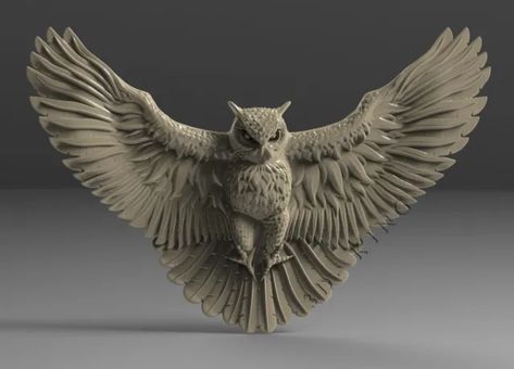 3d Router, Flying Owl, Rhino 3d, Stl File Format, 3d Cnc, Fusion 360, Hand Building, Paper Birds, Slab Pottery