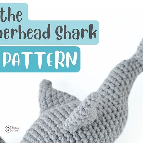 Elisa Sartori on Instagram: "NEW FREE PATTERN available on my website (click link in bio)! . If you like sharks, you’re gonna LOVE my new design!  The huggable size, the softness and warmth of this Hammerhead Shark is just amazing. Not to mention you can create your very own shark with the FREE instructions available on my blog! . As always, don’t forget that, for all of you needing an extra visual help, you can purchase the downloadable PDF (with more than 40 step-by-step pictures) on my Etsy, Ravelry and @amigurumidotcom pages!!!!!  . I hope you’ll enjoy this fun project! . . . #amigurumi #かぎ針編み #crochet#вязаниекрючком #crocheteveryday #harken #häkeln #uncinetto #hekle #crochê #tejer #virka #tığişi #ganchillo #örgü #crochetersofinstagram #instacrochet #freecrochetpattern #craftlif Hammerhead Shark Crochet Pattern Free, Crochet Hammerhead Shark, Shark Crochet, Crochet Ocean, Amigurumi Fish, Fish Sea, Hammerhead Shark, Crochet Stuff, Ocean Creatures