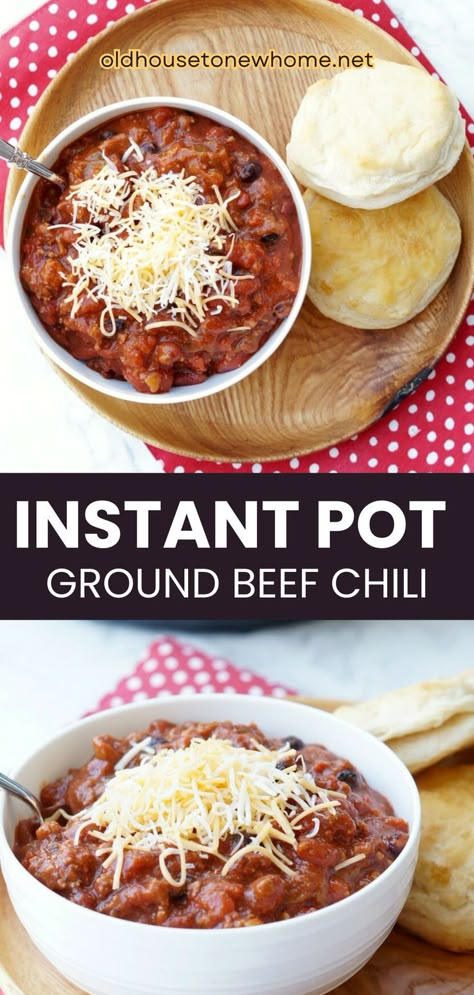 Classic Ground Beef Chili Slow Cooked Chili, Ground Beef Chili Recipe, Ground Beef Dinner Ideas, Beef Dinner Ideas, Instant Pot Ground Beef, Beef Recipe Instant Pot, Ground Beef Chili, Classic Beef Stew, Favorite Chili Recipe