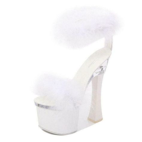 Fluffy Heels, Ebay Business, Party Pumps, Strap Pumps, White Heels, Pumps Shoes, Payment Received, Pump Shoes, Platform Sandals