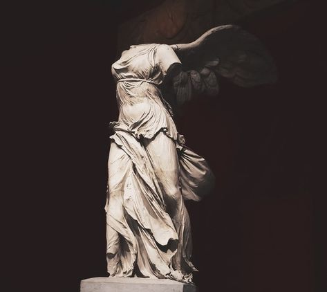 The Winged Victory of Samothrace (the Nike of Samothrace) The Winged Victory, Nike Goddess Of Victory, Winged Victory Of Samothrace, Winged Victory, Ancient Greek Sculpture, Greek Sculpture, Art Historian, Greek Gods, Dark Aesthetic