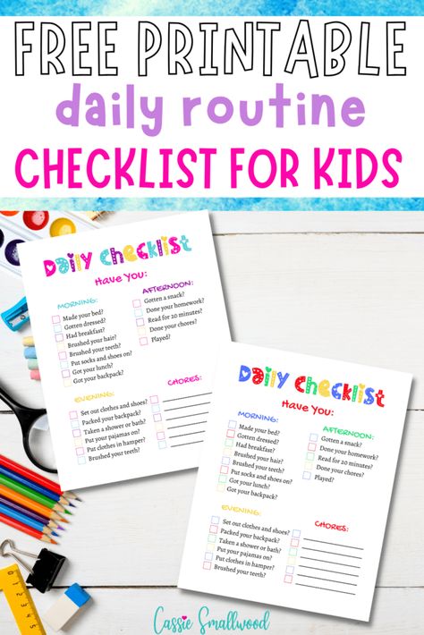 5 Editable First Day Of School Signs Free Printable 2022-2023 - Cassie Smallwood School Morning Checklist For Kids, How To Make A Daily Routine Chart, Daily Hygiene Checklist Kids, Morning To Do List For Kids, Kids To Do List Printable Free, Daily Chore List For Kids, Kids Routine Chart Printable Free, Daily Routine Schedule For Kids, Morning Checklist For Kids