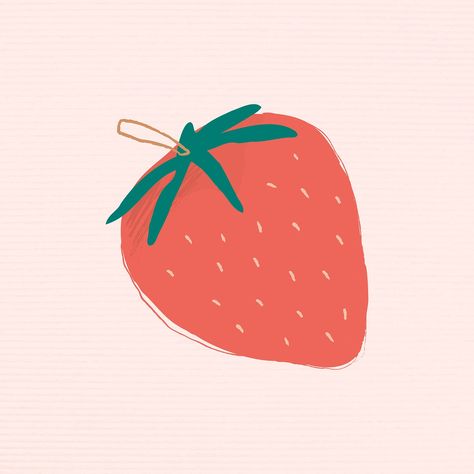 Download premium image of Pastel hand drawn strawberry fruit clipart by marinemynt about strawberry, clipart, colorful, cute, and design 2704506 Cute Strawberry Illustration, Cute Strawberry Drawing Kawaii, Strawberry Art Cute, Strawberry Icon Aesthetic, Strawberry Cute Art, Strawberry Aesthetic Icon, Cute Strawberry Icon, Cute Strawberry Drawing, Strawberry Widget