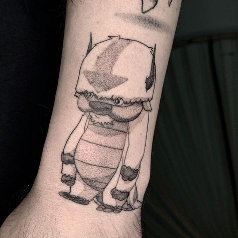 Oppa Tattoo Avatar, Azula Tattoo, The Last Air Bender Tattoo, Last Air Bender Tattoo, Air Bender Tattoo, Avatar Appa Tattoo, Cute Avatar The Last Airbender Tattoos, Tattoo Ideas Avatar The Last Airbender, Appa Avatar Tattoo