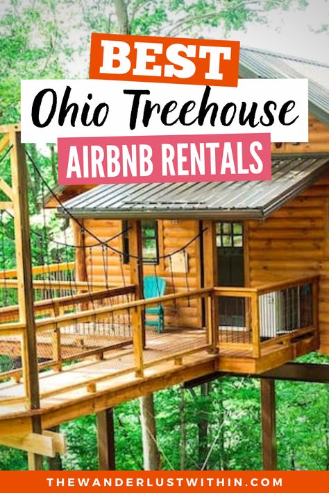 Looking for the best treehouses in Ohio? Here are the top choices for every type of traveler | treehouses in ohio glamping | best airbnb ohio treehouses | the mohicans ohio treehouse cabins ohio | mohican treehouse ohio mohican state park ohio treehouse | treehouse rentals in ohio | hocking hills treehouse cabins | best glamping in ohio | hocking hills tree house rentals ohio hocking hills ohio tree house tree houses ohio | berlin ohio tree house | tree houses in ohio | coolest airbnb in ohio Mohican State Park Ohio, Unique Cabins, Coolest Airbnb, Berlin Ohio, Treehouse Rentals, Treehouse Airbnb, Hocking Hills Ohio, Best Airbnb, Treehouse Cabins