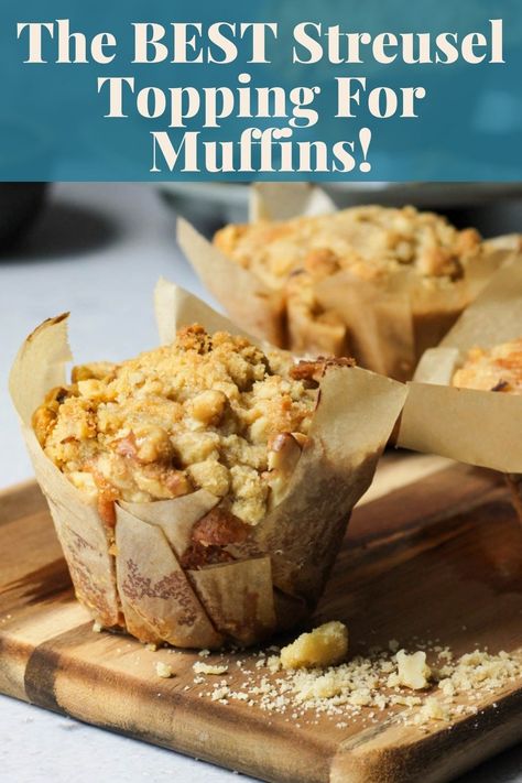 This is the BEST streusel topping for muffins and coffee cakes! via @bessiebakes Streusel For Muffins, Muffins With Toppings, Muffin Strudel Topping, Almond Streusel Topping, Strudel Topping For Muffins, Muffin Topping Crumble, Strussel Topping For Muffins, Best Ever Muffins, Crumble Topping For Muffins