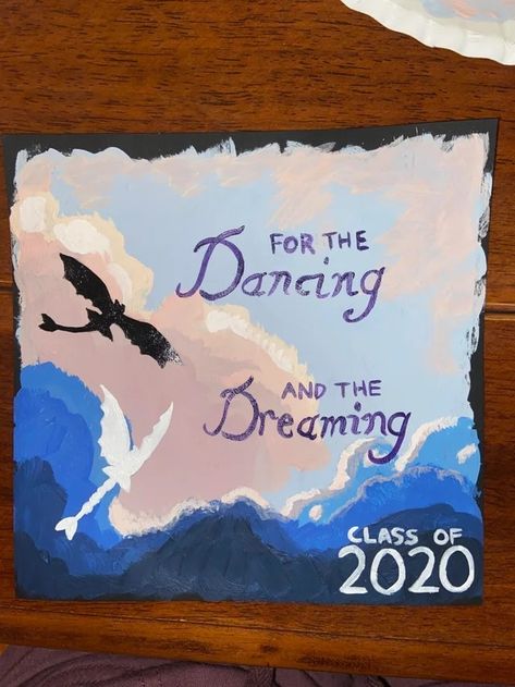 Graduation Cap Designs How To Train Your Dragon, Decorate Graduation Cap High School, Senior Block Painting Ideas, Httyd Graduation Cap, Grad Cap Painting Ideas, How To Train Your Dragon Graduation Cap, Cap Art Ideas, Funny Graduation Caps, College Grad Cap Ideas