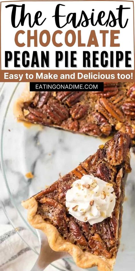 Easy Chocolate Chip Pecan Pie, Pecan Pie Chocolate Chip Recipe, Chocolate Chip Pecan Pie Recipe Easy, Pecan Pie Recipe With Chocolate Chips, Pecan Pie With Chopped Pecans, Choc Chip Pecan Pie, Southern Fudge Pecan Pie, Pecan Chocolate Chip Pie, Pecan Pie With Chocolate Chips