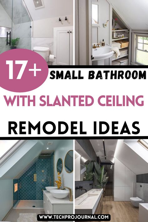 If you thought remodeling a bathroom with a slanted ceiling was challenging, these creative ideas will change your mind! From clever layouts to lighting tips, find inspiration to turn tricky angles into design highlights in small bathroom with slanted ceiling ideas. Bathroom With Slanted Ceiling, Loft Bathroom Ideas Sloped Ceiling, Angled Ceiling Bathroom, Slanted Ceiling Ideas, Slanted Ceiling Bathroom, Sloped Ceiling Bathroom, Ceiling Layout, Loft Bathroom Ideas, Attic Bathrooms