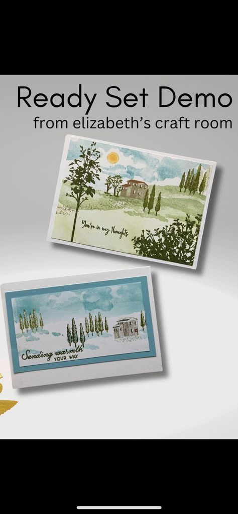 Su Hills Of Tuscany, Hills Of Tuscany Su, Hills Of Tuscany Su Cards, Hills Of Tuscany Stampin Up Cards, Stampin Up Hills Of Tuscany, Tuscany Spring, Birthday Cards Online, Diy Birthday Cards, You're In My Thoughts