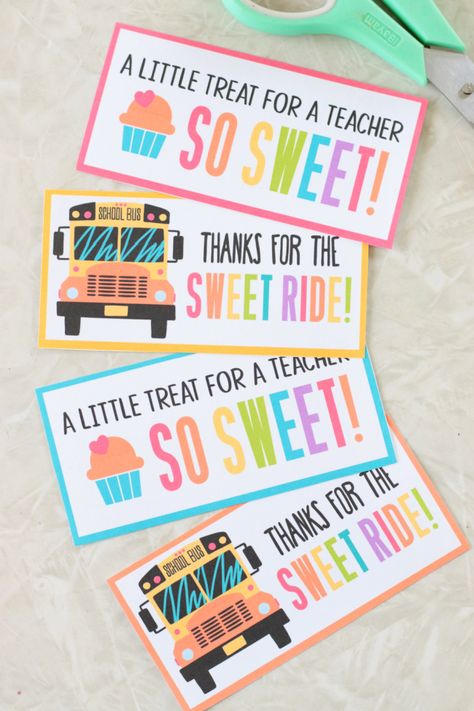 variety of bus driver and teacher gift tags cut out Free Bus Driver Appreciation Printables, Bus Driver Thank You Printable Free, Thank You Bus Driver, Bus Driver Appreciation Gifts Printables Free, Bus Driver Appreciation Gifts Diy, Bus Driver Thank You, Bus Driver Gifts End Of Year, Diy Bus Driver Gifts, Bus Driver Appreciation Printable Free