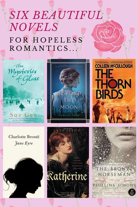 Six beautiful novels for hopeless romantics, that have an epic love story at their heart Books For Hopeless Romantics, Hopeless Romantic Books, Romantic Books, Romantic Novels, Promote Book, Book Blogger, Book Memes, Inspirational Books, Historical Fiction