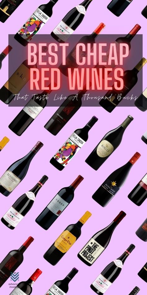 The benefits of drinking red wine in moderation have been well documented and continue to be researched. Improvements in memory, muscle strength, and the cardiovascular system are just a few of the perks that come with enjoying the occasional glass of Merlot or Cabernet. Here is our list of the best cheap red wines whose quality outweighs their price tags. sweet cheap red wine | good cheap red wine | cheap red wine brands Good Red Wine, Wine Lover Quotes, Zinfandel Wine, Sweet Red Wines, Best Red Wine, Red Wines, Cheap Wine, Wine Connoisseur, Wine Brands