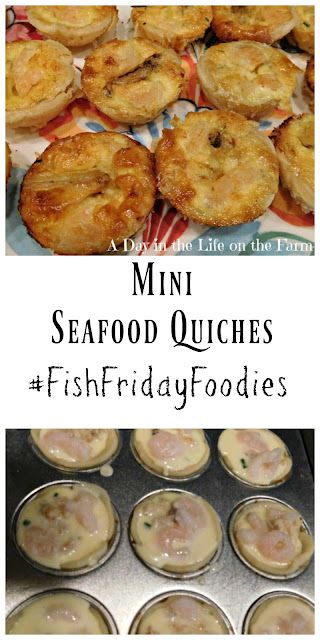 Fish Quiche Recipes, Lobster Quiche Recipe, Shrimp Quiche, Seafood Quiche, Quiche Bites, Seafood Scallops, Fruit Salad With Pudding, Fish Friday, Life On The Farm