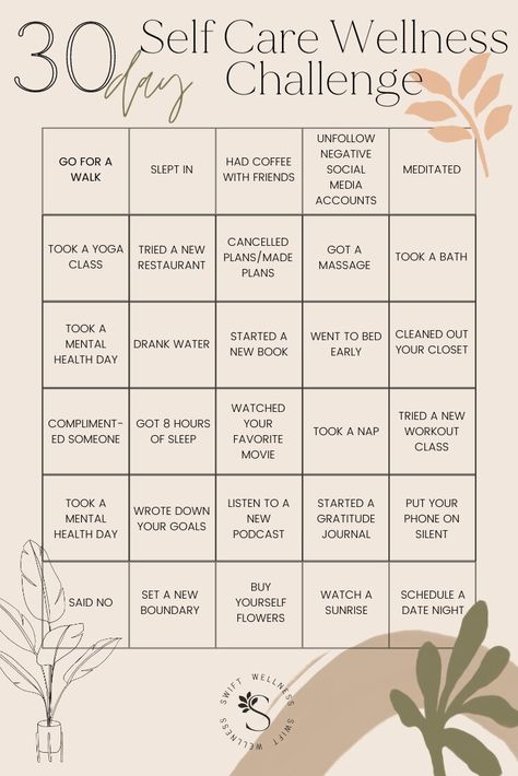 Self Care Bingo, 30 Day Self Care, Importance Of Self Care, Bingo Casino, Bingo Online, Self Care Worksheets, Self Care Challenge, Wellness Challenge, Wellness Activities