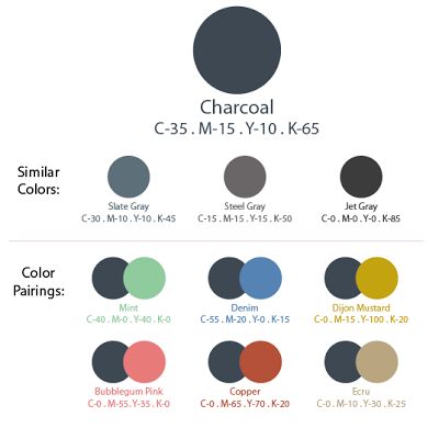 Pairing ideas for charcoal #paint (and similar grays). Colors Name In English, Curly Font, Color Of The Week, Brownish Yellow, Color Combinations For Clothes, Colour Combos, Blue C, Fashion Designing, Amethyst Color