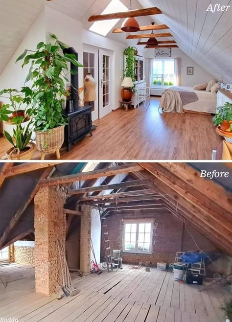 Attic Makeover, Attic Bedroom Designs, Finished Attic, Attic Loft, Attic Design, Attic Apartment, Attic Bedrooms, Attic Renovation, Attic Spaces