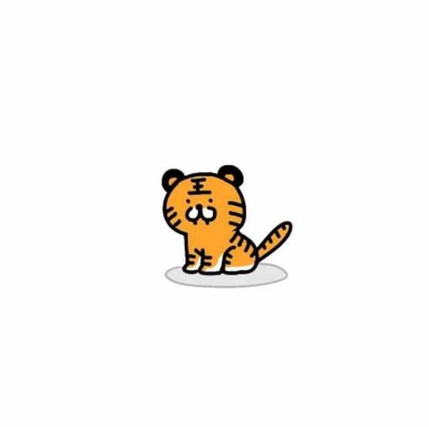 Easy Tiger Drawing, Funny Tiger, Tiger Drawing, Doodle Icon, Cute Tigers, Cute Cartoon Characters, Small Drawings, Little Doodles, Funny Phone Wallpaper