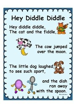 Hey Diddle Diddle Nursery Rhyme, Songs For Kindergarten, Nursery Rhymes Activities, Songs For Toddlers, Hey Diddle Diddle, Rhyming Activities, Itsy Bitsy Spider, Humpty Dumpty, Nursery Rhyme