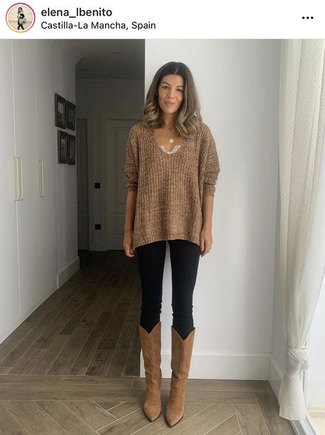 Fall Professional Outfits, Cowboy Boots Outfit Fall, Cowboy Boots Outfit Winter, Brown Boots Outfit, Western Boots Outfit, Botas Cowboy, Botas Western, Outfit Botas, Fall Boots Outfit