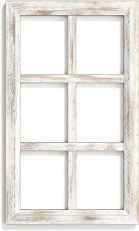 Barnyard Designs 24x40 Rustic Window Frame Wall Decor, Farmhouse Window Wall Decor, Vintage Country Wall Hanging Decor, Farmhouse Bedroom Decor, Window Decor, Vintage Wall Decor, Single, White Window Frame Wall Decor, Rustic Window Frame, Window Frame Decor, Window Frame Picture, Wood Window Frame, Farmhouse Dining Rooms Decor, Fake Window, Farmhouse Window, Window Wall Decor