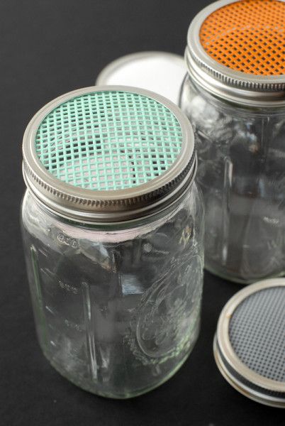 Sprouting 101, Homemade Sprouting Jars {tutorial} & 'DIY Mason Jars' Giveaway | Boulder Locavore Growing Sprouts, Growing Microgreens, Sprouting Seeds, Bean Sprouts, Mason Jar Diy, How To Make Homemade, Growing Food, Indoor Garden, Shade Garden