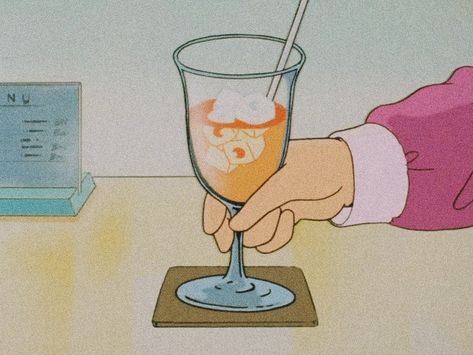 retro anime drink Anime Drinking Alcohol, Kimagure Orange Road, Food Drawings, Retro Anime, Food Drawing, Anime Aesthetic, Drinking Tea, Alcoholic Drinks, Fan Art