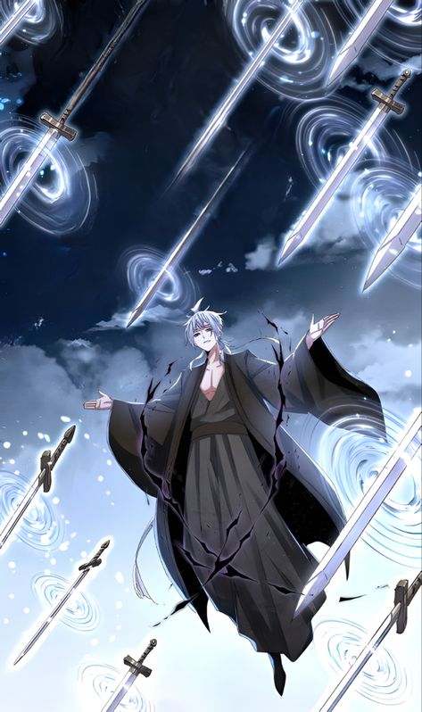 Cultivation Manhwa, Cultivator Character Design, Cultivation Manhua, Magic Swordsman, Magic Emperor, Zhuo Yifan Magic Emperor, Zhou Fan Magic Emperor Wallpaper, Anime Greatsword, Magical Greatsword