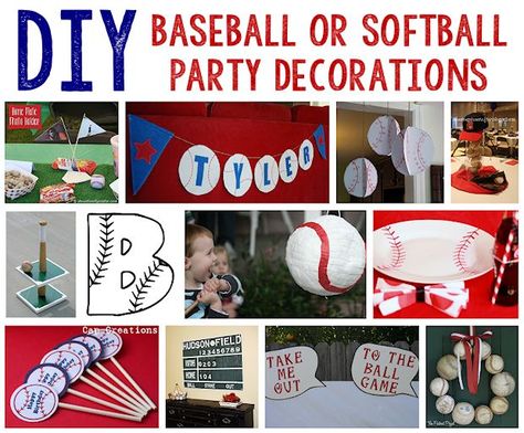 61 DIY Baseball Birthday Party Ideas | About Family Crafts Softball Party Decorations, Lil Slugger, Softball Party, Softball Crafts, Baseball Ideas, Baseball Theme Party, Baseball Birthday Party, Team Party, Baseball Party