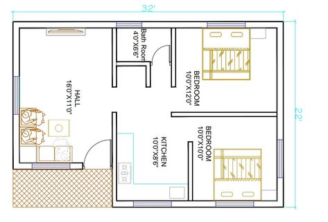 2bhk house plans 700sqft 2bhk House Plan, House Plans, House Design, How To Plan, Quick Saves, Design