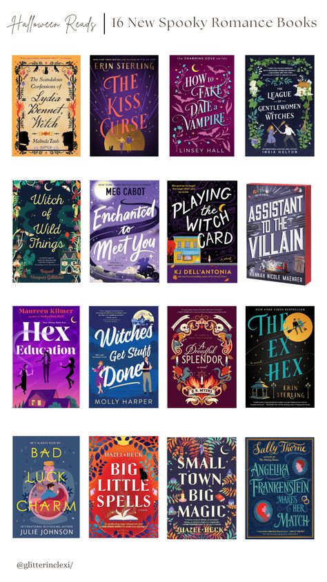 16 New Spooky Romance Books for Halloween - Novels to Read the October Spooky Season - GLITTERINC.COM Best Halloween Books For Adults, Halloween Book Recommendations, Books To Read For Halloween, Spooky Romance Books, Cozy Halloween Books, Halloween Romance Books, Spooky Season Books, Books For Autumn, Books To Read 2024