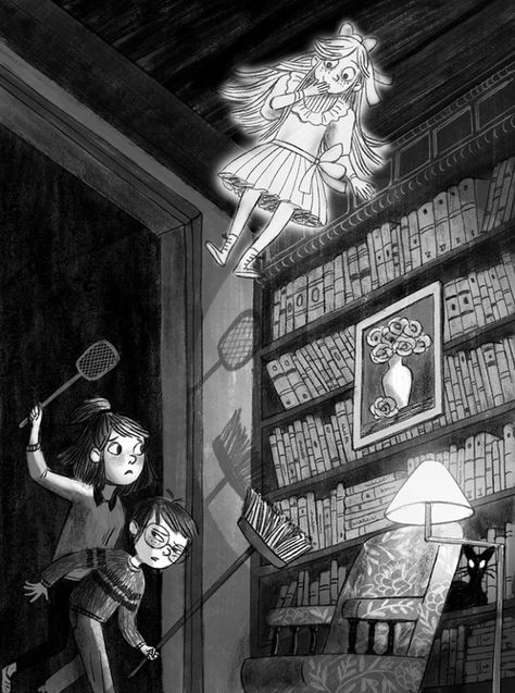 by Laura Catalan Scary Stories Book, Good Illustration, Quirky Books, Black And White Books, Story Books Illustrations, Best Book Covers, Middle Grade Books, Picture Books Illustration, Book Illustration Art