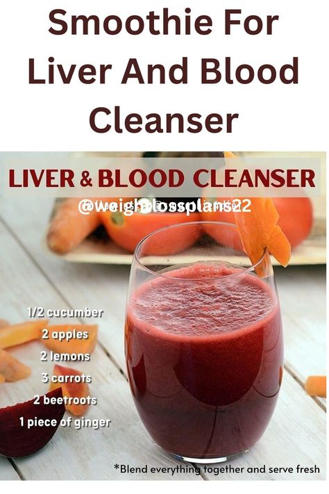 Liver Smoothie, Liver Healthy Foods, Beetroot Juice Recipe, Liver Cleanse Juice, Nutrient Dense Smoothie, Juice Smoothies Recipes, Cleanse Your Liver, Best Smoothie, Healing Recipes