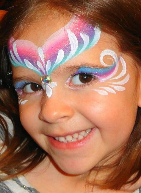 Face Paint Crown Easy, Make Up Fantasi Simple, Face Paint Crown, Mermaid Face Paint Kids Easy, Simple Face Paint, Face Paint Party, Mermaid Face Paint, Face Painting Images, Princess Face Painting