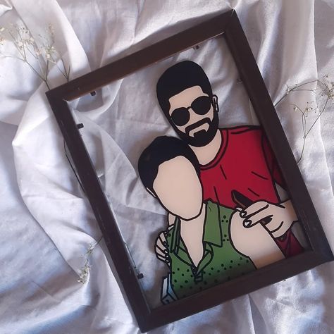 Get your customised framed glass painting now!!! Acrylic Painting On Glass Frame, Baba Shyam, Glasses Painting, Friend Painting, Glass Paintings, Market Ideas, Family Painting, Gifting Ideas, Holiday Market