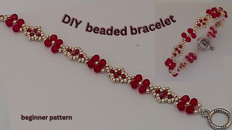 https://youtu.be/-u_j2i9wHxA Diy Beads Bracelet, Beaded Tutorials, Jewelry With Beads, Bracelet Beading, White Beads Bracelet, Bracelets Tutorial, Making Bracelets With Beads, Beaded Memory Wire Bracelets, Beaded Necklace Patterns