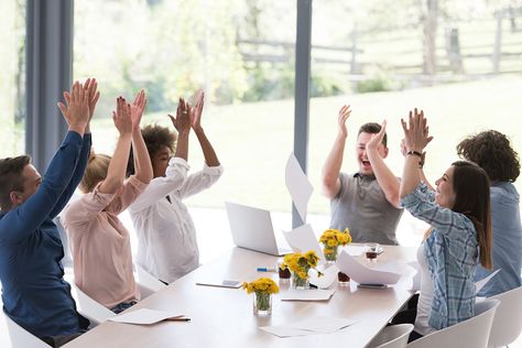 Unlocking Happiness at Work: “Happiness is a habit.  Cultivate it.” - Elbert Hubbard Happy At Work Picture, Good Work Environment, Better Work Environment, Positive Work Culture, Healthy Job Environment, Improving Workplace Culture, Employee Turnover, David Ogilvy, Work Vision Board