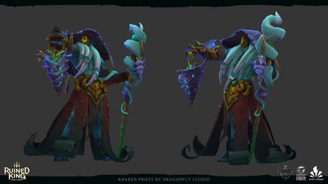 ArtStation - Ruined King - Kraken Priest Kraken Priest, Dnd Kraken, Legend Stories, Joe Madureira, Sea Witch, Kraken, League Of Legends, Character Inspiration, Witch