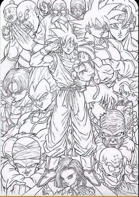 Dbz Super Manga, Dragon Ball Coloring, Goku Coloring Pages, Super Coloring Pages, Dbz Drawings, Japanese Dragon Tattoo, Dragon Ball Tattoo, Superhero Coloring, Ball Drawing