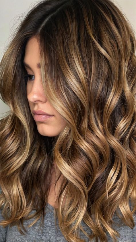 💎✨ Customized Mousy Brown Hair Balayage fall bronde balayage | Exquisite Artistry Natural Highlights For Brunettes, Brown Hair Balayage Fall, Balayage For Brown Hair, Bayalage Brunette, Mousy Brown Hair, Balayage Fall, Dark Brown Hair Dye, Dimensional Balayage, Mousy Brown