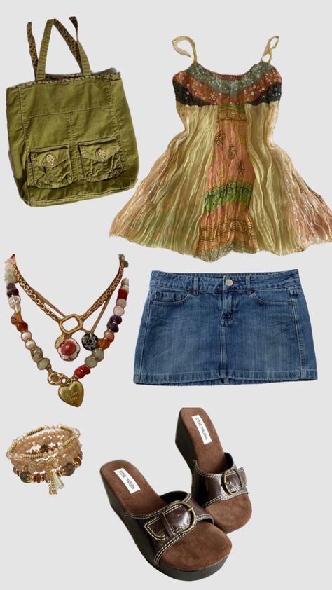 #boho #outfitinspo #vibes #indie #hippy Indie Hippie Outfits, Boho Fits, Boho Style Outfits, Indie Outfits, Hippie Outfits, Bohemian Clothes, School Outfits, Dream Wardrobe, Fitness Inspo