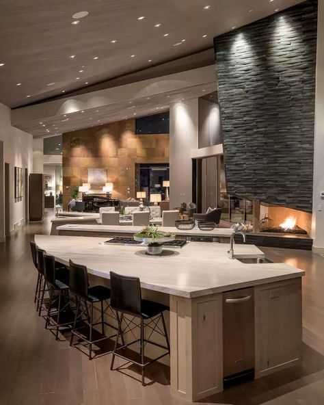 Kitchen Rich Luxury, Big Mansion Kitchen, Huge Houses Mansions Modern, Modern Rich Kitchen, Big Kitchens Luxury, Big Houses Interior Kitchens, Huge Mansion Interior, Rich People Kitchen, Rich People Houses Interiors