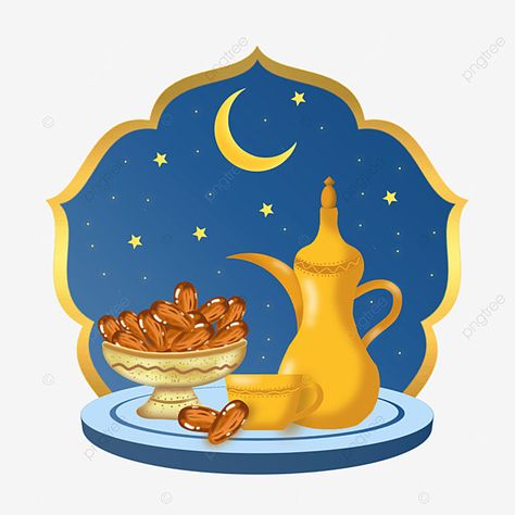 Dates Illustration, Happy Iftar, Iftar Food, Food Ramadan, Dates Fruit, Ramadan Clipart, Ramadan Illustration, Iftar Time, Ramadan Dates