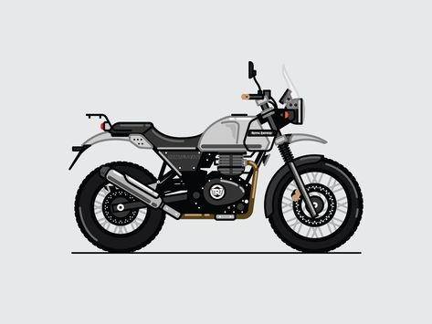 Royal Enfield Himalayan by Prathmesh Himalayan Royal Enfield Drawing, Himalayan Bike Drawing, Re Himalayan, Himalayan Bike, Himalayan Royal Enfield, Vintage Motorcycle Art, Royal Enfield Wallpapers, Royal Enfield Himalayan, Royal Enfield Accessories