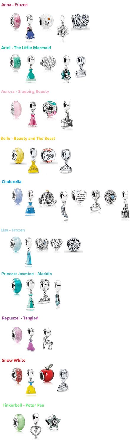 Disney Princess Pandora Beads Pandora Princess Bracelet, Tangled Pandora Charm, Pandora Bracelet Charms Ideas Disney, Princess Tiana Pandora Bracelet, Disney Pandora Bracelet Ideas, Pandora Charms Disney Princess, Charms Pandora Disney, Disney Pandora Charms, Pandora Disney Charms