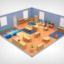 Complete Classrooms | Lakeshore® Learning Materials Daycare Floor Plans, Classroom Floor Plan, Preschool Classroom Layout, Daycare Room Design, Opening A Daycare, Preschool Classroom Setup, Design Classroom, Home Daycare Ideas, Childcare Rooms