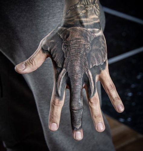 Elephant Hand Tattoo Men, Animal Hand Tattoos For Guys, Elephant Tattoo Hand, Gorilla Hand Tattoo, Animal Hand Tattoo, Elephant Hand Tattoo, Gorilla Tattoo Design, Zebra Tattoos, Image Joker