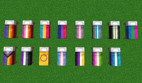 Different Pride Flags, Rainbow Bed, Minecraft Texture Pack, Build Design, Orange Bedding, Happy Pride Month, Yellow Bedding, Colorful Gradient, Minecraft Inspo