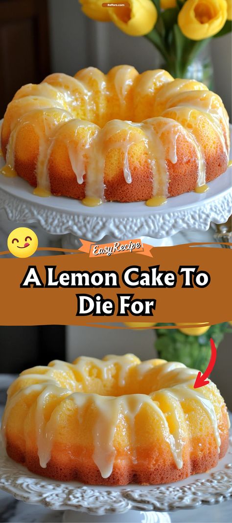 A Lemon Cake to Die For Lemon Juice Cake, Pioneer Woman Lemon Cake To Die For, To Die For Lemon Cake, Lemon Cake Glaze Recipe, Lemon Crème Cake, Lemon Christmas Cake, Lemon Pie Cake, Recipes With Lemon Cake Mix Boxes, 6" Cake